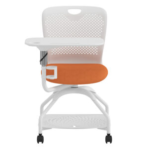 Scaun birou Lira, Alb/Portocaliu - imagine 2