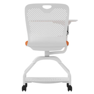 Scaun birou Lira, Alb/Portocaliu - imagine 4