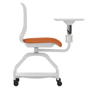 Scaun birou Lira, Alb/Portocaliu - imagine 3